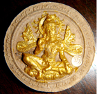 WAT JANG (SMALL)-BROWN WITH GOLD FOIL, TAKRUT AND SACRED SAND