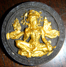 WAT JANG (SMALL) - BLACK WITH GOLD FOIL AND SACRED STONES
